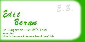 edit beran business card